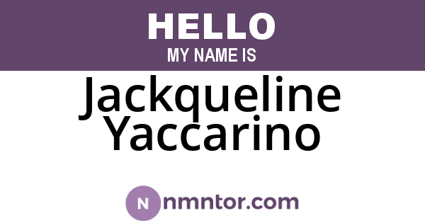 Jackqueline Yaccarino