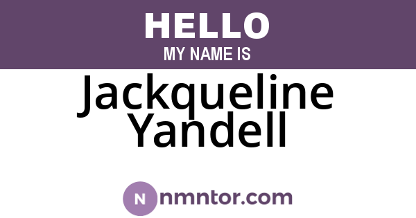 Jackqueline Yandell