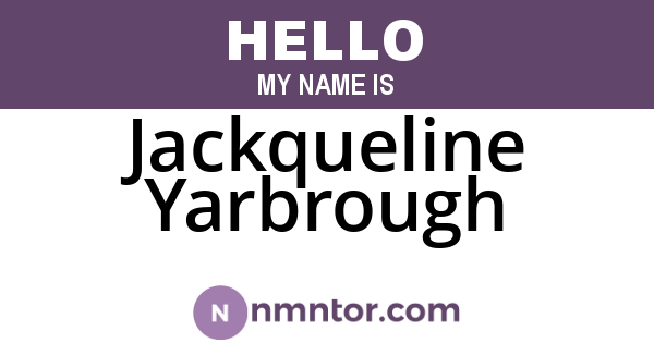 Jackqueline Yarbrough