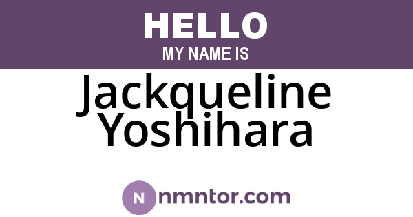 Jackqueline Yoshihara