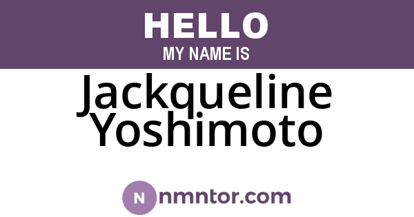 Jackqueline Yoshimoto