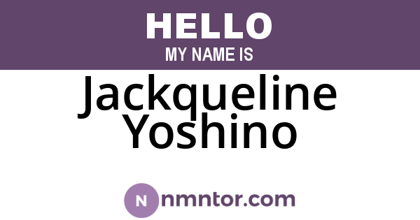 Jackqueline Yoshino