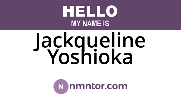 Jackqueline Yoshioka