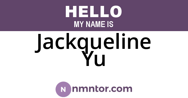 Jackqueline Yu