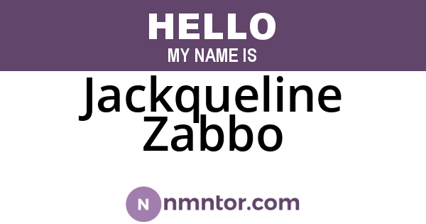 Jackqueline Zabbo