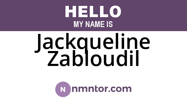 Jackqueline Zabloudil