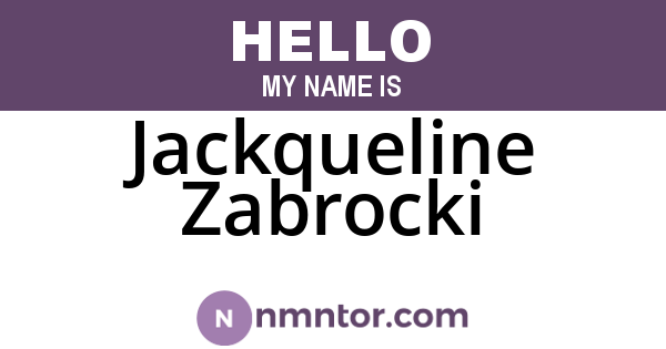 Jackqueline Zabrocki