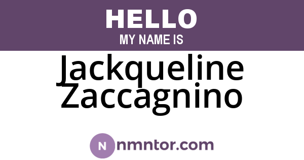 Jackqueline Zaccagnino