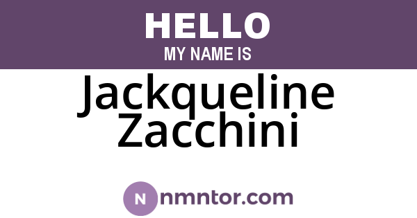 Jackqueline Zacchini