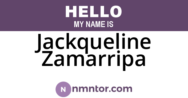 Jackqueline Zamarripa
