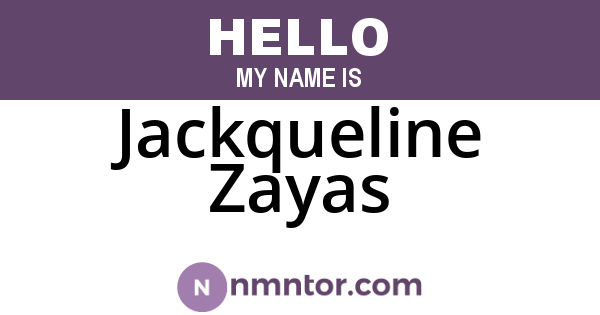 Jackqueline Zayas