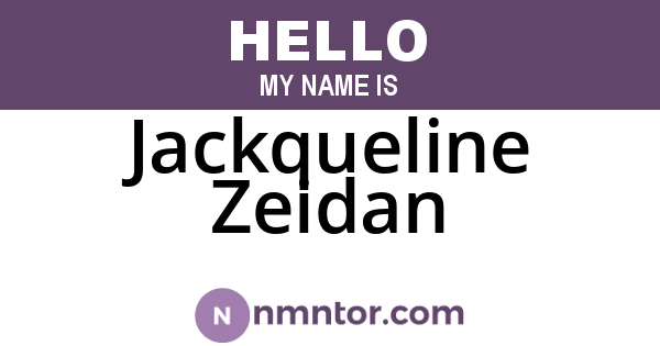 Jackqueline Zeidan