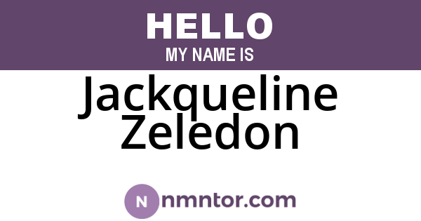 Jackqueline Zeledon