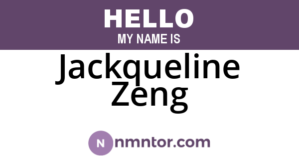 Jackqueline Zeng