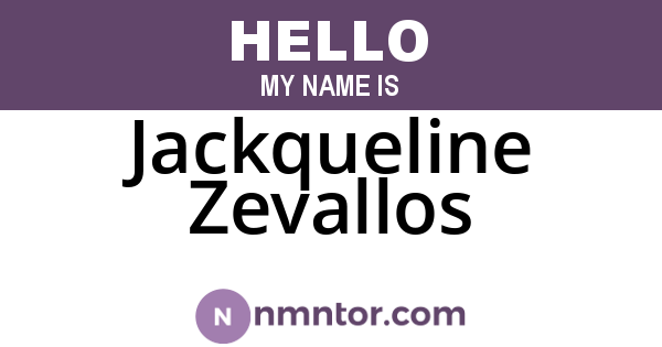 Jackqueline Zevallos