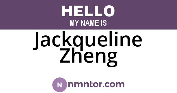 Jackqueline Zheng
