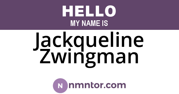 Jackqueline Zwingman