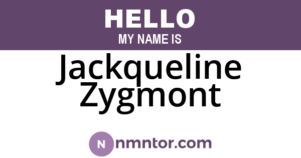 Jackqueline Zygmont