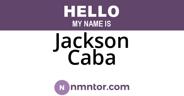 Jackson Caba