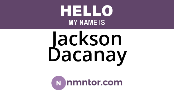Jackson Dacanay