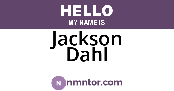 Jackson Dahl