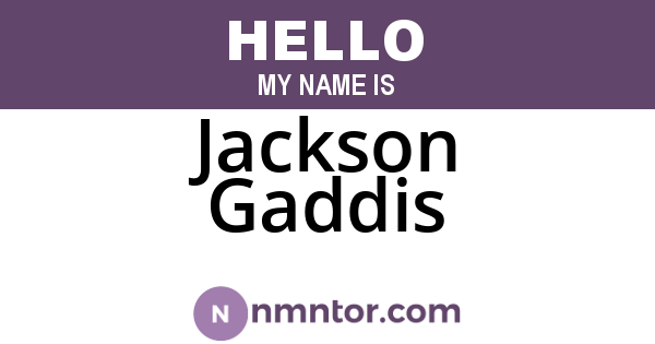 Jackson Gaddis