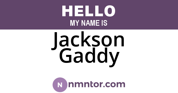 Jackson Gaddy