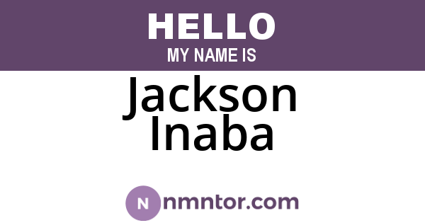 Jackson Inaba
