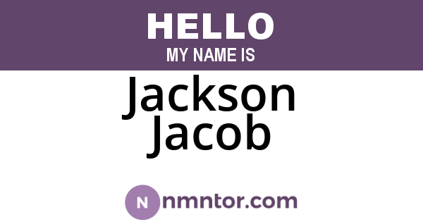 Jackson Jacob