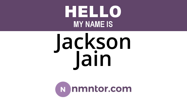 Jackson Jain