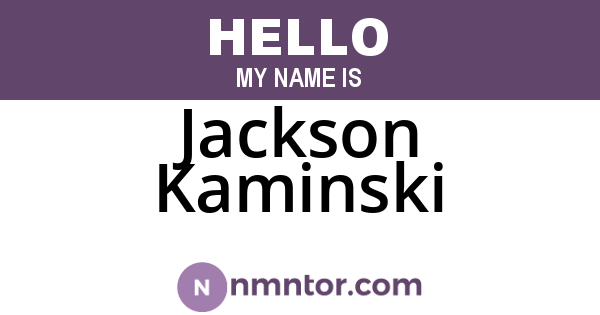 Jackson Kaminski