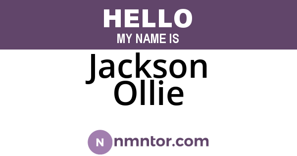 Jackson Ollie