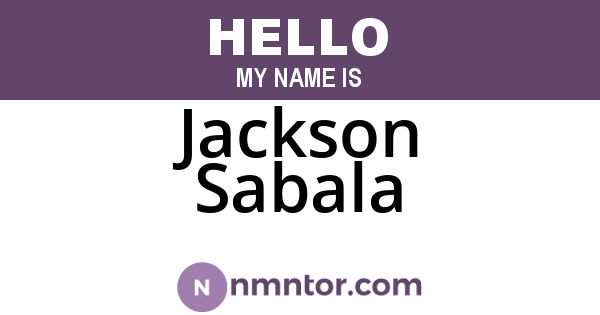 Jackson Sabala