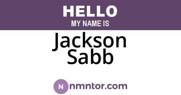 Jackson Sabb