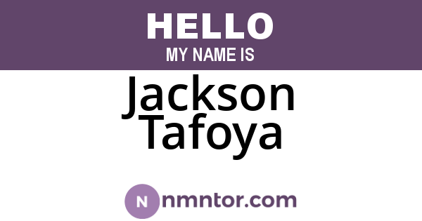 Jackson Tafoya