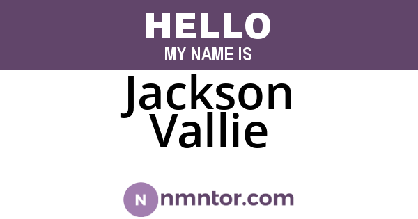 Jackson Vallie