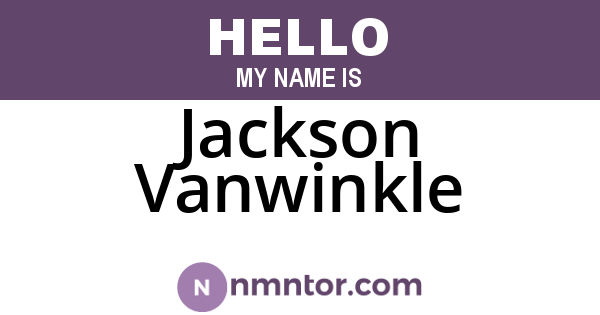 Jackson Vanwinkle