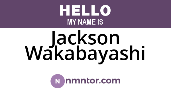 Jackson Wakabayashi