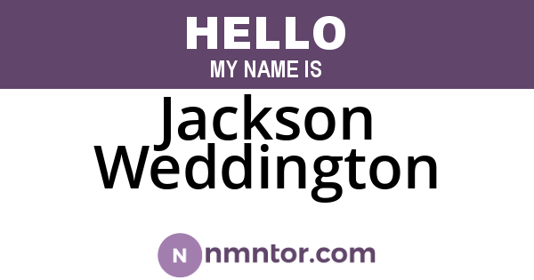 Jackson Weddington