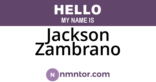 Jackson Zambrano
