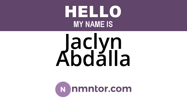 Jaclyn Abdalla