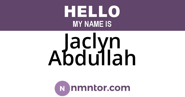 Jaclyn Abdullah