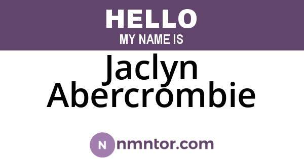 Jaclyn Abercrombie