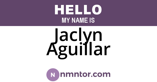 Jaclyn Aguillar