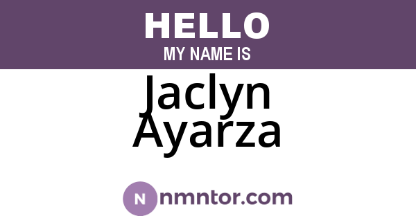 Jaclyn Ayarza