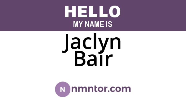 Jaclyn Bair