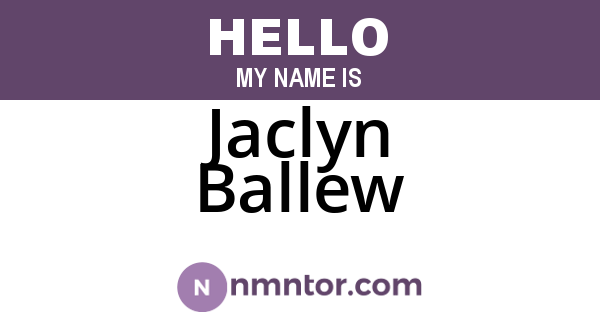 Jaclyn Ballew