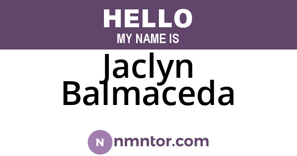 Jaclyn Balmaceda