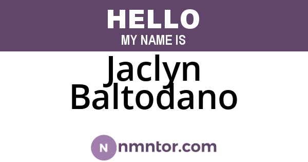 Jaclyn Baltodano