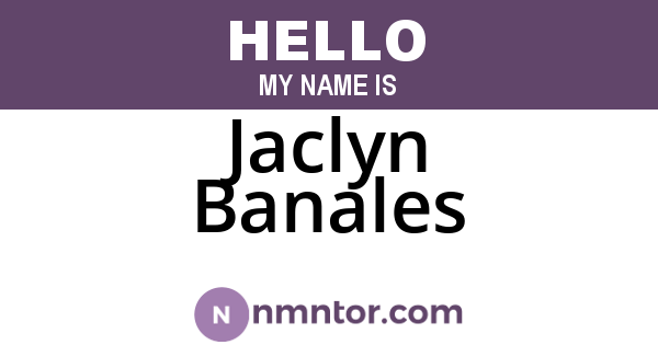 Jaclyn Banales